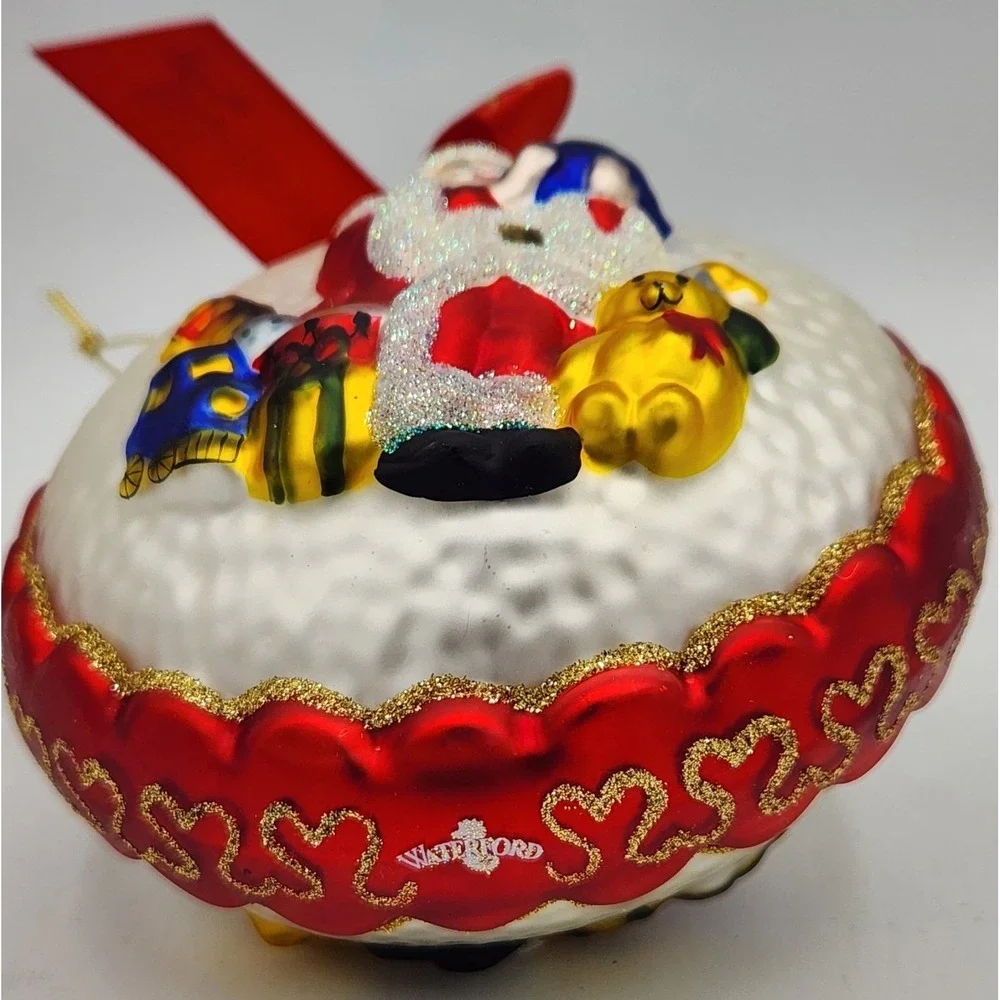 VTG Waterford Heirlooms Hand Blown Santa Christmas‎ Ornament For Nordstrom 2003